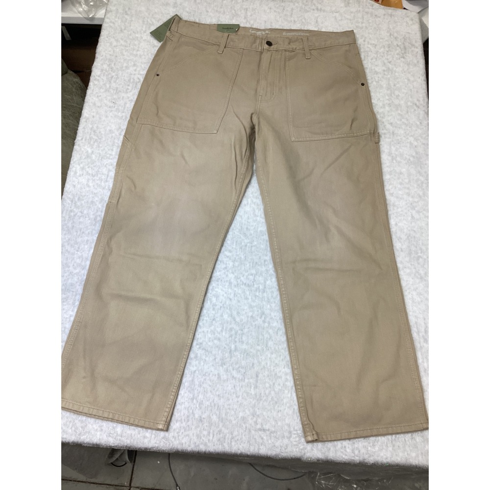 Goodfellow & Co Mens Relaxed Straight Utility Carpenter Pants Khaki 40x32 NWT